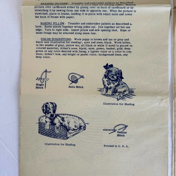 Antique Alice Brooks Embroidery Transfer Patterns #7376 & #7394 HTF Lot of 2 - Picture 5 of 10